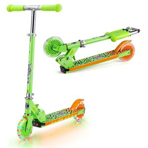 Xootz Wild Rider Light Up LED Scooter Green Tiger Folding Light Up Scooter with LED Deck, Green and Orange, for Kids Ages 5+ Xootz Wild Rider Light Up LED Scooter Green Tiger Folding Light Up Scooter with LED Deck, Green and Orange, for Kids Ages 5+
