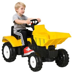 HOMCOM Ride on Tractor for Kids, No Power Pedal Go Kart, Ride on Digger with Manual Control Bucket, Forward, Backward, for 3-6 Years, Yellow HOMCOM Ride on Tractor for Kids, No Power Pedal Go Kart, Ride on Digger with Manual Control Bucket, Forward, Backward, for 3-6 Years, Yellow