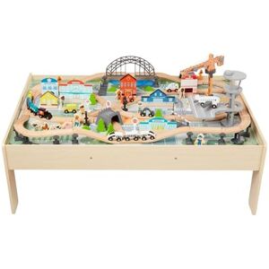 Amazon Basics 120-piece Train Set and Table, 120.4 x 85 x 41 cm, Multicolor Amazon Basics 120-piece Train Set and Table, 120.4 x 85 x 41 cm, Multicolor
