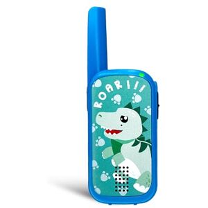 Groov-e Cuties Children's Walkie-Talkies Dinosaur Blue and Green Kid's Walkie-Talkie with 500m Range, Clear Sound, LED Indicator, and Call Ring, Battery Operated Groov-e Cuties Children's Walkie-Talkies Dinosaur Blue and Green Kid's Walkie-Talkie with 500m Range, Clear Sound, LED Indicator, and Call Ring, Battery Operated
