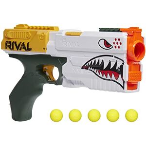 Nerf Rival Kronos XVIII-500 Blaster, Breech-Load, 5 Rival Rounds, Spring Action, 90 FPS Velocity, White Color Design (Amazon Exclusive),F4729 Nerf Rival Kronos XVIII-500 Blaster, Breech-Load, 5 Rival Rounds, Spring Action, 90 FPS Velocity, White Color Design (Amazon Exclusive),F4729