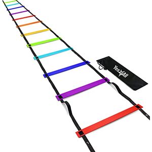 Yes4All UAD0 Agility Ladder, 12 Rungs, Rainbow Yes4All UAD0 Agility Ladder, 12 Rungs, Rainbow