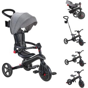 Globber Foldable Explorer Trike and Balance Bike 4 in 1 with Adjustable Canopy Parental Steering Handle Cup and Phone Holder Safety Harness 10 Months to 5 Years 2 Year Warranty (Black) Globber Foldable Explorer Trike and Balance Bike 4 in 1 with Adjustable Canopy Parental Steering Handle Cup and Phone Holder Safety Harness 10 Months to 5 Years 2 Year Warranty (Black)