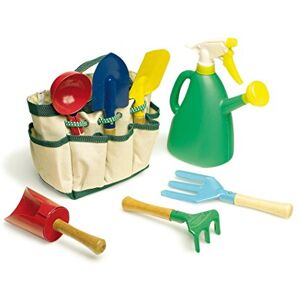 Small Foot 1710 Play tools garden and beach set in carry bag, 6 tools with wooden shaft and metal head incl watering can Small Foot 1710 Play tools garden and beach set in carry bag, 6 tools with wooden shaft and metal head incl watering can