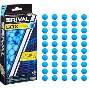 Nerf Rival 50 Accu-Round Refill, Includes 50 Accu-Rounds, The Most Accurate Rival Rounds, Compatible with All Rival Blasters Nerf Rival 50 Accu-Round Refill, Includes 50 Accu-Rounds, The Most Accurate Rival Rounds, Compatible with All Rival Blasters
