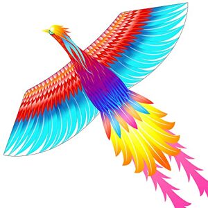 Mint's Colorful Life Rainbow Phoenix Kite for Children and Adults, Easy to Fly Large Beach Kite Mint's Colorful Life Rainbow Phoenix Kite for Children and Adults, Easy to Fly Large Beach Kite