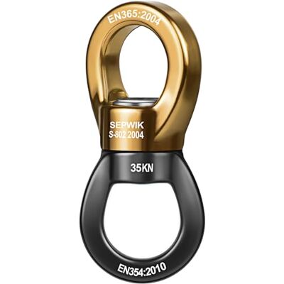 SEPWIK Swing Swivel, 35KN Swing Spinner, 360° Safety Rotational Device Hanging Accessory for Hanging Hammock, Web Tree Swing, Aerial Dance, Children's Swing SEPWIK Swing Swivel, 35KN Swing Spinner, 360° Safety Rotational Device Hanging Accessory for Hanging Hammock, Web Tree Swing, Aerial Dance, Children's Swing
