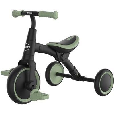 Zoomee by TP Toys Balance Bike to Trike for Toddlers 18+ Months, 2-in-1 Kids Ride On Tricycle with Adjustable Seat & Removable Pedals, Indoor Outdoor Use, Green, Motor Skills Development, 25kg Max Zoomee by TP Toys Balance Bike to Trike for Toddlers 18+ Months, 2-in-1 Kids Ride On Tricycle with Adjustable Seat & Removable Pedals, Indoor Outdoor Use, Green, Motor Skills Development, 25kg Max
