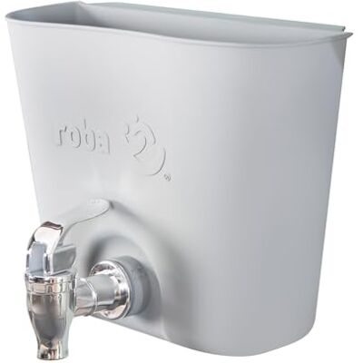 roba Water Container for mud Kitchens & Water Tables – Durable Plastic with tap – hangable up to 18 mm Board Thickness – Weatherproof – Grey roba Water Container for mud Kitchens & Water Tables – Durable Plastic with tap – hangable up to 18 mm Board Thickness – Weatherproof – Grey