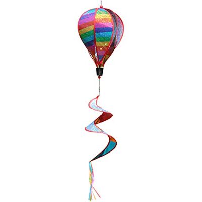 HSQMA Rainbow Hot Air Balloon Wind Spinners Wind Balloon Spinners Colorful and Large Stripes Garden Windmill Deluxe Hot Air Balloon Twist Yard and Garden Outdoor Patio Wind Strip Decorations HSQMA Rainbow Hot Air Balloon Wind Spinners Wind Balloon Spinners Colorful and Large Stripes Garden Windmill Deluxe Hot Air Balloon Twist Yard and Garden Outdoor Patio Wind Strip Decorations