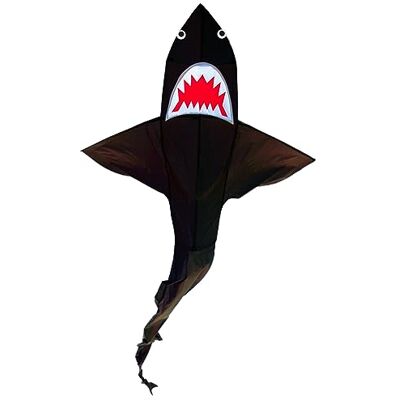 Brookite from Peterkin Shark Kite Fun Shark design in jet black 305cm x 122cm Spinnaker Nylon Kite with 1 handle Kites Outdoor Toys Sports & Leisure Ages 3+ Brookite from Peterkin Shark Kite Fun Shark design in jet black 305cm x 122cm Spinnaker Nylon Kite with 1 handle Kites Outdoor Toys Sports & Leisure Ages 3+