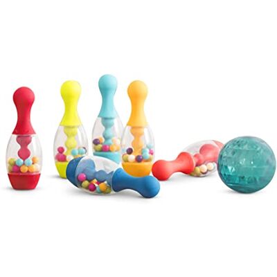 B. toys Let's Go Bowling! Orange 6 Bowling Pins & 1 Ball Indoor & Outdoor Game Game Set for Toddlers, Kids 2 Years + B. toys Let's Go Bowling! Orange 6 Bowling Pins & 1 Ball Indoor & Outdoor Game Game Set for Toddlers, Kids 2 Years +