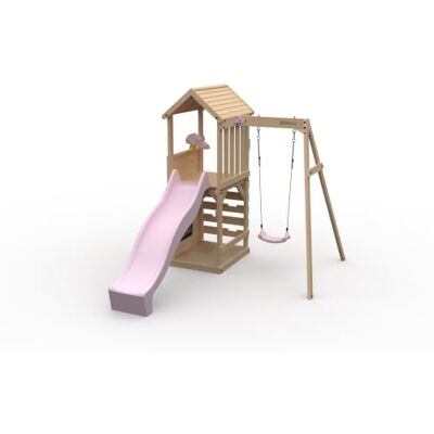 Plum Lookout Tower Wooden Play Centre with 8ft Slide Climbing Wall and Ladder Binocular Accessory Included Suitable for Children 3 Years Plus Plum Lookout Tower Wooden Play Centre with 8ft Slide Climbing Wall and Ladder Binocular Accessory Included Suitable for Children 3 Years Plus