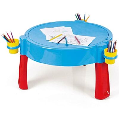 DOLU Kids 3-in-1 Activity Sand and Water Play Table ? Sand & Water Pit with Drawing Table Indoor & Outdoor Activity Table with Lid for Children Aged 2 to 8 years old Blue (73cm H) DOLU Kids 3-in-1 Activity Sand and Water Play Table ? Sand & Water Pit with Drawing Table Indoor & Outdoor Activity Table with Lid for Children Aged 2 to 8 years old Blue (73cm H)