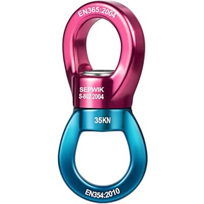 SEPWIK Swing Swivel, 35KN Swing Spinner, 360° Safety Rotational Device Hanging Accessory for Hanging Hammock, Web Tree Swing, Aerial Dance, Children's Swing SEPWIK Swing Swivel, 35KN Swing Spinner, 360° Safety Rotational Device Hanging Accessory for Hanging Hammock, Web Tree Swing, Aerial Dance, Children's Swing