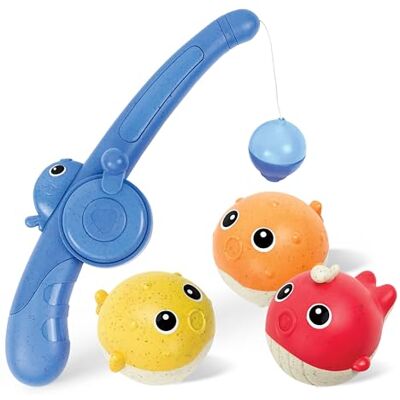 Tiger Tribe Catch & Splash Bath Fishing Game, Magnetic Hook Water Toy Magnetic Hook & Rod Fish Play Set, Suitable for Tub & Paddling Pool, Fun Gift for Baby Boys & Girls Age 2-4 Tiger Tribe Catch & Splash Bath Fishing Game, Magnetic Hook Water Toy Magnetic Hook & Rod Fish Play Set, Suitable for Tub & Paddling Pool, Fun Gift for Baby Boys & Girls Age 2-4