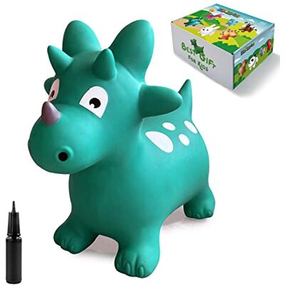 HotMax Bouncy Horse, Inflatable Bouncy Animals Hopper for Toddlers, Ride on Jumping Toys for kids, Girl or Boy Birthday Gift (triceratops) HotMax Bouncy Horse, Inflatable Bouncy Animals Hopper for Toddlers, Ride on Jumping Toys for kids, Girl or Boy Birthday Gift (triceratops)