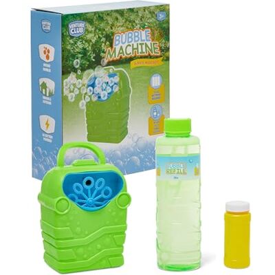 Hunter Price International Venture Club Bubble Machine for Kids with 1L Solution, Aged 3+ Automatic Bubble Blower, Bubbles for Toddlers, Garden Toys & Games for Outdoor Play, Party & Active Fun, Green Hunter Price International Venture Club Bubble Machine for Kids with 1L Solution, Aged 3+ Automatic Bubble Blower, Bubbles for Toddlers, Garden Toys & Games for Outdoor Play, Party & Active Fun, Green