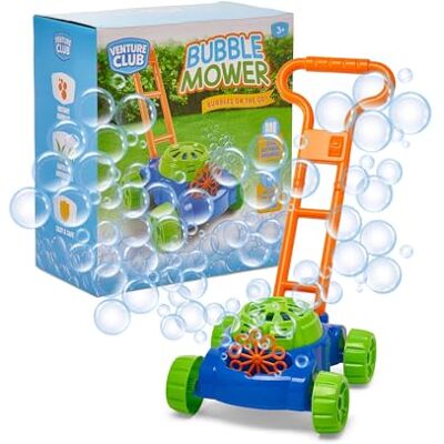 Hunter Price International Venture Club Bubble Mower for Kids & Toddlers, Aged 3+ Push Along Bubble Machine with Refill Solution, Lawn Mower Bubbles, Garden Toys & Games for Outdoor Play, Party Fun Hunter Price International Venture Club Bubble Mower for Kids & Toddlers, Aged 3+ Push Along Bubble Machine with Refill Solution, Lawn Mower Bubbles, Garden Toys & Games for Outdoor Play, Party Fun