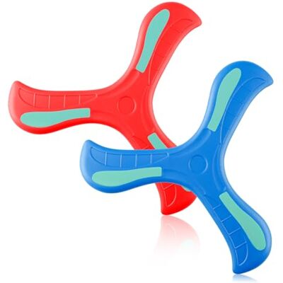 Lotsdonxia 2Pcs Glow-in-the-Dark Boomerangs for Kids – Safe, Lightweight Outdoor Flying Toys with Fluorescent Design for Beach, Park Family Fun (Red & Blue) Lotsdonxia 2Pcs Glow-in-the-Dark Boomerangs for Kids – Safe, Lightweight Outdoor Flying Toys with Fluorescent Design for Beach, Park Family Fun (Red & Blue)
