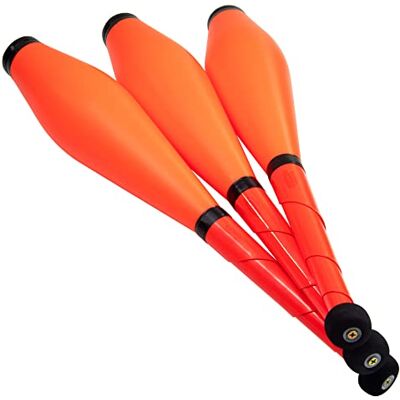 Juggle Dream Neon UV Street Juggling Clubs Set of 3 Great Trainer Club Juggling Set for Beginners and Advanced Jugglers (All Orange) Juggle Dream Neon UV Street Juggling Clubs Set of 3 Great Trainer Club Juggling Set for Beginners and Advanced Jugglers (All Orange)