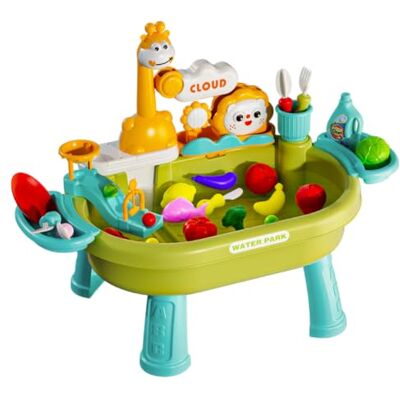 Tsawntd Toddler Water Table, Kids Water Play Table with Electric Pump & Detachable Legs, Play Sink Toy for Outdoor Sensory Fun, Green Tsawntd Toddler Water Table, Kids Water Play Table with Electric Pump & Detachable Legs, Play Sink Toy for Outdoor Sensory Fun, Green