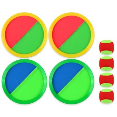 DS.DISTINCTIVE STYLE DS. DISTINCTIVE STYLE Hook and Loop Ball Catch Game Set Outdoor Games for Beach Pool Toys Backyard Toss and Catch Ball Set with 4 Paddles 4 Balls DS.DISTINCTIVE STYLE DS. DISTINCTIVE STYLE Hook and Loop Ball Catch Game Set Outdoor Games for Beach Pool Toys Backyard Toss and Catch Ball Set with 4 Paddles 4 Balls