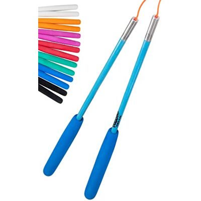 Juggle Dream SuperGlass Fibre Diabolo Handsticks with String these Juggling Diablo Hand Sticks are Designed for Grinds and Stick Releases (Blue) Juggle Dream SuperGlass Fibre Diabolo Handsticks with String these Juggling Diablo Hand Sticks are Designed for Grinds and Stick Releases (Blue)