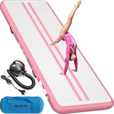 ALIFUN Inflatable Gymnastics Mat, Tumble Track, 2m 3m 4m 6m Length 10/20cm Thick Air Gymnastics Track For Kids Home Use Air Tumbling Mat for Training/Yoga/Water/dancing with Electric Air Pump ALIFUN Inflatable Gymnastics Mat, Tumble Track, 2m 3m 4m 6m Length 10/20cm Thick Air Gymnastics Track For Kids Home Use Air Tumbling Mat for Training/Yoga/Water/dancing with Electric Air Pump