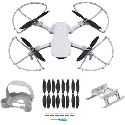 HeiyRC Mini 4K 2 SE Propellers Propeller Guard Landing Gear Leg Propeller Holder 16 Pcs Blades, 4 in 1 Bundle for DJI Mavic Mini 2 SE/Mini 4K/Mini SE/Mini 2 Fly More Combo Drone Accessories Set HeiyRC Mini 4K 2 SE Propellers Propeller Guard Landing Gear Leg Propeller Holder 16 Pcs Blades, 4 in 1 Bundle for DJI Mavic Mini 2 SE/Mini 4K/Mini SE/Mini 2 Fly More Combo Drone Accessories Set