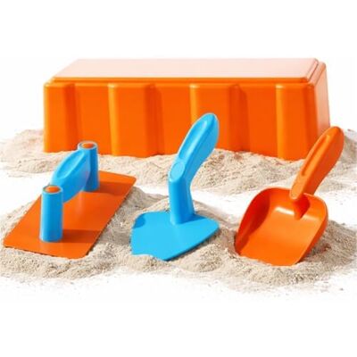 TK Gruppe Timo Klingler sandbox toy set sandbox toy with various shapes, sieves, rake, shovel for sandbox and sand moulds for boys and girls (4 pieces) TK Gruppe Timo Klingler sandbox toy set sandbox toy with various shapes, sieves, rake, shovel for sandbox and sand moulds for boys and girls (4 pieces)