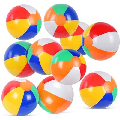 flintronic Beach Ball for Adults, Rainbow Inflatable Balls for Summer Outdoor Activity, Swimming Pool Beach Party flintronic Beach Ball for Adults, Rainbow Inflatable Balls for Summer Outdoor Activity, Swimming Pool Beach Party