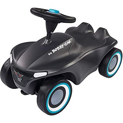 BIG Bobby Car Neo anthracite sliding vehicle for indoor and outdoor, children's vehicle with whisper tires and two rims colors to swap, for children from 1 year BIG Bobby Car Neo anthracite sliding vehicle for indoor and outdoor, children's vehicle with whisper tires and two rims colors to swap, for children from 1 year