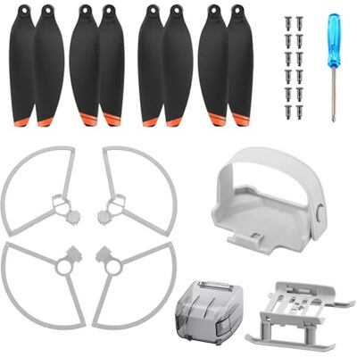 HUAREW Drone Accessories Compatible with DJI Mini 2 Series, 8 x Mini 4K/Mini 2 SE Propellers, 4 x propeller guard, 1 x Propeller Holder Guard, 1 x Leg Extension, 1 x Gimbal Cover HUAREW Drone Accessories Compatible with DJI Mini 2 Series, 8 x Mini 4K/Mini 2 SE Propellers, 4 x propeller guard, 1 x Propeller Holder Guard, 1 x Leg Extension, 1 x Gimbal Cover