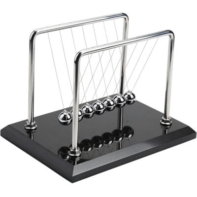 CERROPI Newton Cradle Balance Balls, 7 Ball Newton Swing, Decorative Physics Gadget for Desk, Marble Base, 11 inch, 50+ Sec Swingtime CERROPI Newton Cradle Balance Balls, 7 Ball Newton Swing, Decorative Physics Gadget for Desk, Marble Base, 11 inch, 50+ Sec Swingtime