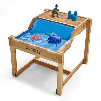 Plum Play 2 in 1 Sand and Water Table Sensory Activity Station Wooden Sandpit and Water Splash Station Protective Cover Included Garden Play Set for Toddles & Children Plum Play 2 in 1 Sand and Water Table Sensory Activity Station Wooden Sandpit and Water Splash Station Protective Cover Included Garden Play Set for Toddles & Children
