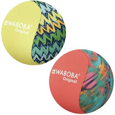 Waboba Original Water Skipping Ball 2 Pack, Neon Abstract & Zigzag for Swimming Pool and Beach Games, Water Bouncing Ball Gift, for Kids and Teens Waboba Original Water Skipping Ball 2 Pack, Neon Abstract & Zigzag for Swimming Pool and Beach Games, Water Bouncing Ball Gift, for Kids and Teens