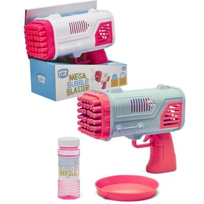 Hunter Price International Venture Club Mega Bubble Blaster for Kids, Aged 3+ Trigger Action Bubble Machine, Bubbles for Toddlers, Garden Toys & Games for Outdoor Play, Easy Setup, Pink Hunter Price International Venture Club Mega Bubble Blaster for Kids, Aged 3+ Trigger Action Bubble Machine, Bubbles for Toddlers, Garden Toys & Games for Outdoor Play, Easy Setup, Pink