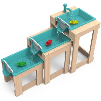 Big Game Hunters Kids Wooden Water Table 3-Tier Outdoor Sensory Play Tap 3-Tier Wooden Kids Water Table with Working Tap, Hose Connector & 3 Boats for Outdoor Sensory Play and Children Big Game Hunters Kids Wooden Water Table 3-Tier Outdoor Sensory Play Tap 3-Tier Wooden Kids Water Table with Working Tap, Hose Connector & 3 Boats for Outdoor Sensory Play and Children