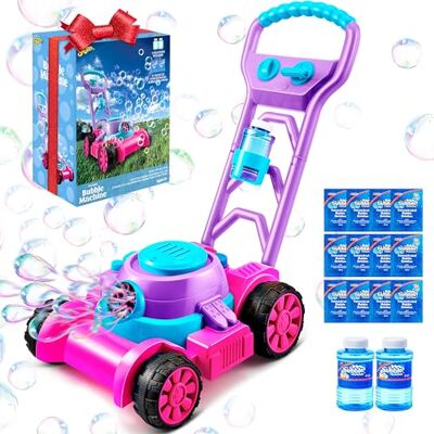 Sloosh Bubble Lawn Mower Toddler Toys for Kids Bubble Machine Summer Outdoor Push Toy Games, Backyard Garden Outside Play Toddlers Preschool Boys Girls Birthday Gifts (Pink) Sloosh Bubble Lawn Mower Toddler Toys for Kids Bubble Machine Summer Outdoor Push Toy Games, Backyard Garden Outside Play Toddlers Preschool Boys Girls Birthday Gifts (Pink)