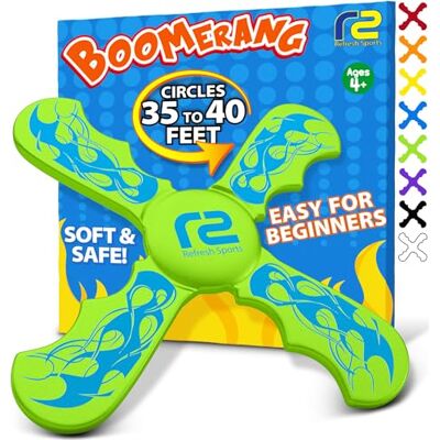 Refresh Sports Fun Soft Boomerang Outdoor Beach Toys for Kids Safe & Easy to Use Gifts for Boys & Girls All Ages Best Boy Gifts for 6 7 8 9 10 Year Old Boys + 2026 Top Toys for Ages 8-12 Boy Gift Ideas Refresh Sports Fun Soft Boomerang Outdoor Beach Toys for Kids Safe & Easy to Use Gifts for Boys & Girls All Ages Best Boy Gifts for 6 7 8 9 10 Year Old Boys + 2026 Top Toys for Ages 8-12 Boy Gift Ideas