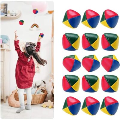 Surplex 15 Packs Juggling Balls Set for Beginners, Mini Leather Durable Juggle Ball Kit, Colorful Classic Soft Juggle Balls for Kid and Adult, Creative Funny Juggle Balls for Indoor Outdoor Toy Game Surplex 15 Packs Juggling Balls Set for Beginners, Mini Leather Durable Juggle Ball Kit, Colorful Classic Soft Juggle Balls for Kid and Adult, Creative Funny Juggle Balls for Indoor Outdoor Toy Game