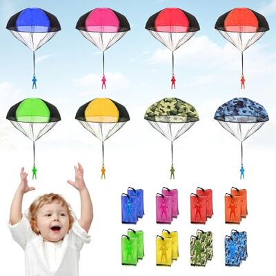 Neikafan 16 Pcs Parachute Toy Hand Throw Parachute Toys (8 Colors) Soldiers Army Men Play Parachute Game Outdoor Toys Parachute Creative Craft Toy for Children And Adults Neikafan 16 Pcs Parachute Toy Hand Throw Parachute Toys (8 Colors) Soldiers Army Men Play Parachute Game Outdoor Toys Parachute Creative Craft Toy for Children And Adults