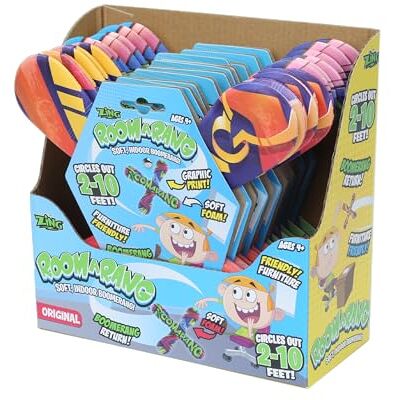 Zing Roomarang Soft Indoor Boomerang Circles Out 2-10 Feet Selected at Random Zing Roomarang Soft Indoor Boomerang Circles Out 2-10 Feet Selected at Random