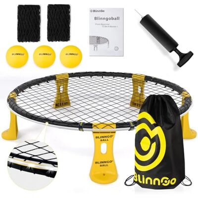 Gziztx Roundnet Ball Game Set with Lights Includes 3 Balls, Playing Net and Competition Net, Bag, Pump and Instructions, Enjoy Beach Games with Roundnet Outdoor Games Set Gziztx Roundnet Ball Game Set with Lights Includes 3 Balls, Playing Net and Competition Net, Bag, Pump and Instructions, Enjoy Beach Games with Roundnet Outdoor Games Set