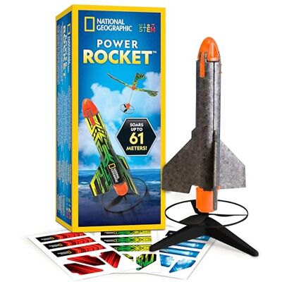 Blue Marble National Geographic Motorised Rocket Launcher Outdoor Toy for Kids 8-12 Motorised Self-Launching Rocket, Flies Up to 60 m, Safe Landing, Outdoor STEM Toy, Backyard Play, Kids 8-12 Blue Marble National Geographic Motorised Rocket Launcher Outdoor Toy for Kids 8-12 Motorised Self-Launching Rocket, Flies Up to 60 m, Safe Landing, Outdoor STEM Toy, Backyard Play, Kids 8-12