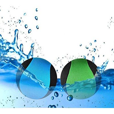 MAKFORT 2 Pack Bouncing Water Skim Ball Funny Pool Toys Surfing Ball (Blue + Green) MAKFORT 2 Pack Bouncing Water Skim Ball Funny Pool Toys Surfing Ball (Blue + Green)