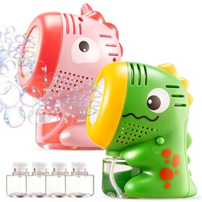 SYNCFUN 2 Pcs Dinosaur Bubble Machines for Toddlers, Unicorn Mini Bubble Machines with Bubble Solution for Kids,Toddlers, Summer Outdoor Party Favors, Kids Easter Birthday Gift SYNCFUN 2 Pcs Dinosaur Bubble Machines for Toddlers, Unicorn Mini Bubble Machines with Bubble Solution for Kids,Toddlers, Summer Outdoor Party Favors, Kids Easter Birthday Gift