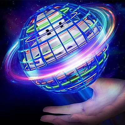 semai Flying Orb Toys, Hover Boomerang Ball for Kids Adult, Flying Spinner Mini Drone With 360° Rotating RGB Light, UFO Smart Sensor Fly Orbi Toy Gifts for Boys Girls Blue semai Flying Orb Toys, Hover Boomerang Ball for Kids Adult, Flying Spinner Mini Drone With 360° Rotating RGB Light, UFO Smart Sensor Fly Orbi Toy Gifts for Boys Girls Blue