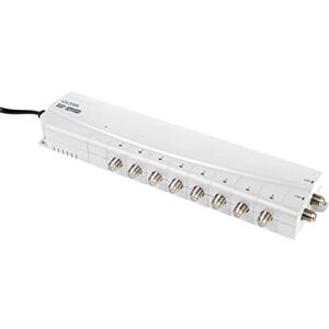 Labgear TV & Radio Signal Booster Aerial Amplifier, 8 Way Mains Powered Signal Distribution Amplifier with F-Type Connections, Professional Booster with IR Bypass Labgear TV & Radio Signal Booster Aerial Amplifier, 8 Way Mains Powered Signal Distribution Amplifier with F-Type Connections, Professional Booster with IR Bypass